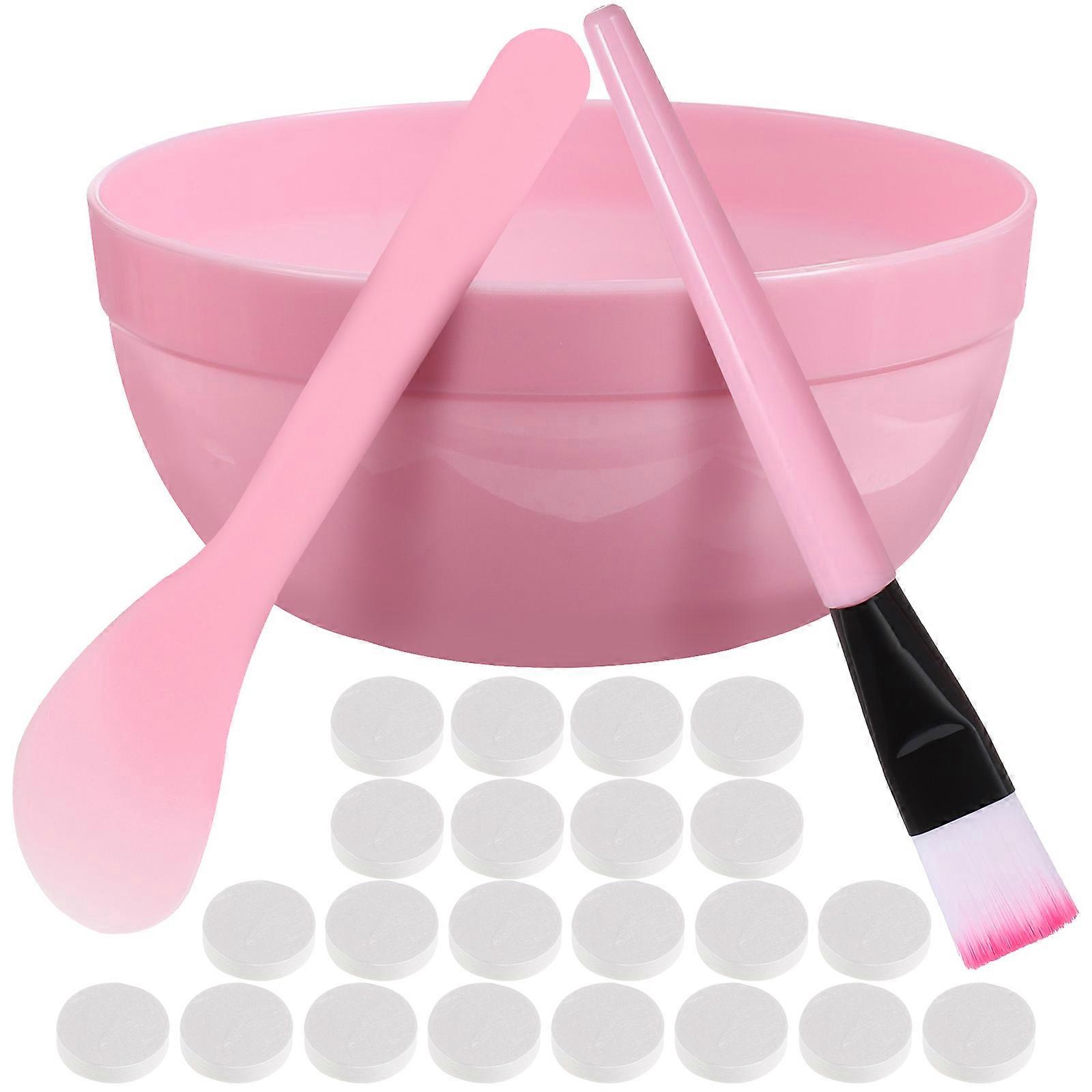 Compressed Facial Mask Tool for DIY Face Mask with 5Sets Kit Pink Color