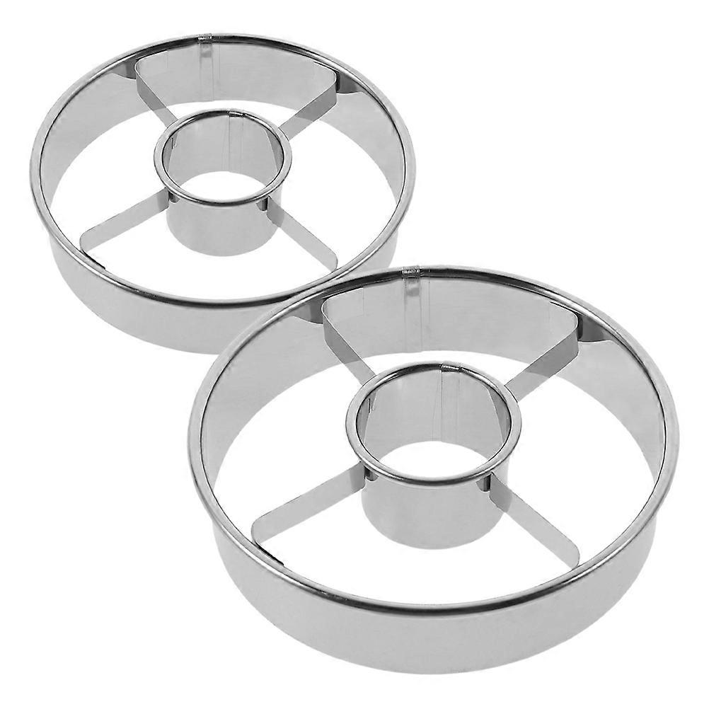 Reusable Molds Stainless Steel Round Doughnut Cutters for Baking 2Pcs
