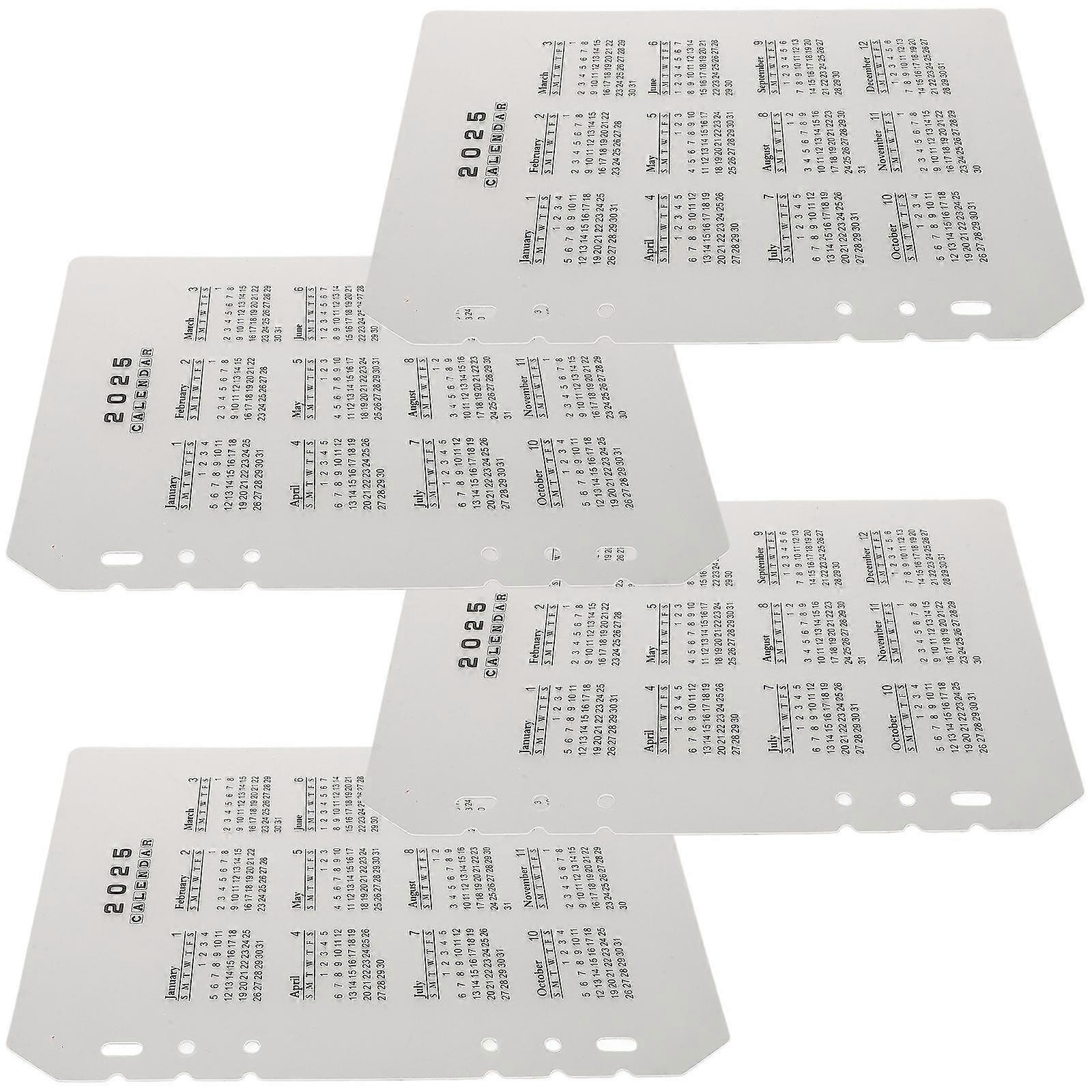 A5 Convenient Notebook Dividers Plastic for Notebook 4Pcs White