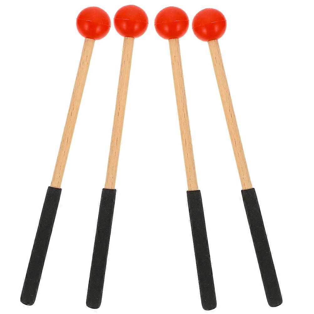 Percussion Drum Mallets Marimba Mallets for Music Performance 8Pairs Red