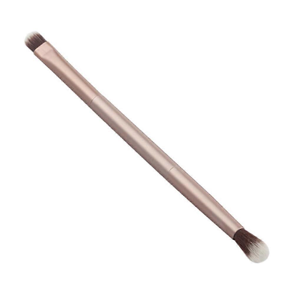Dual Ended Eyeshadow Brush with Precision Applicator Matte Gold Finish for Blending and Lining