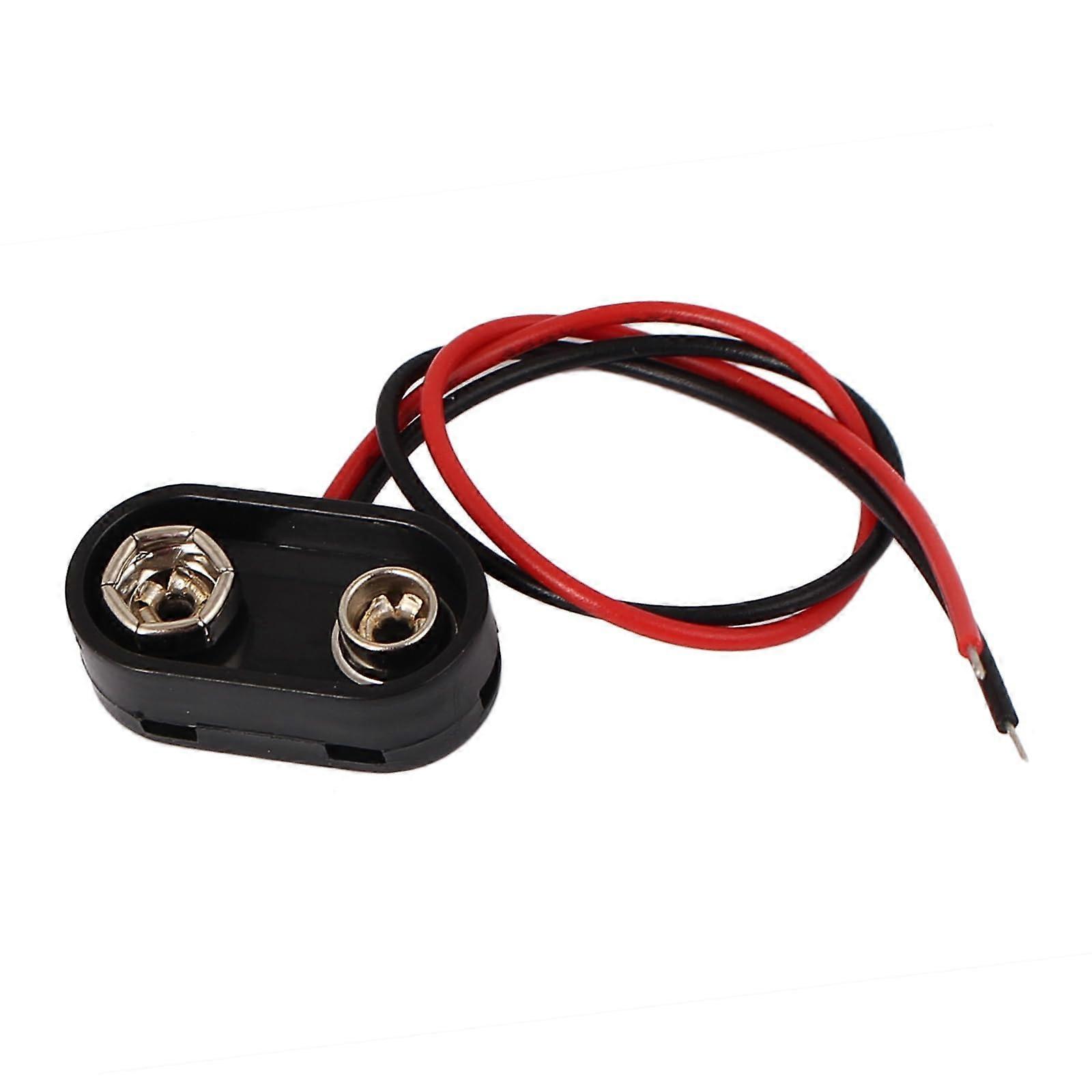 9V Battery Connector Clip with 15cm Wire, Durable Hard Shell, Secure Battery Connection