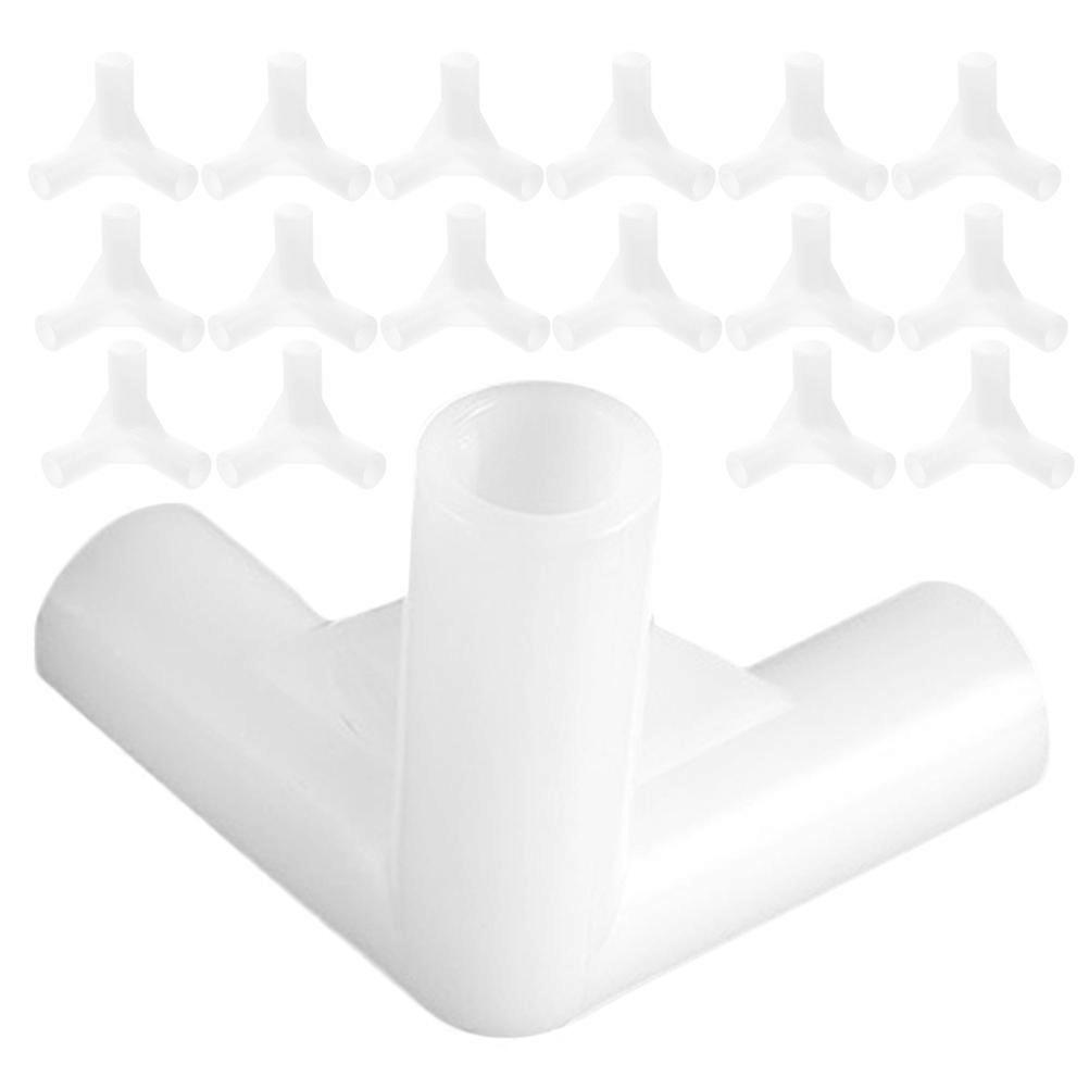 Plastic Tent Joints Connector for Outdoor Use 25Pcs Three-Way Tent Pole Adapter