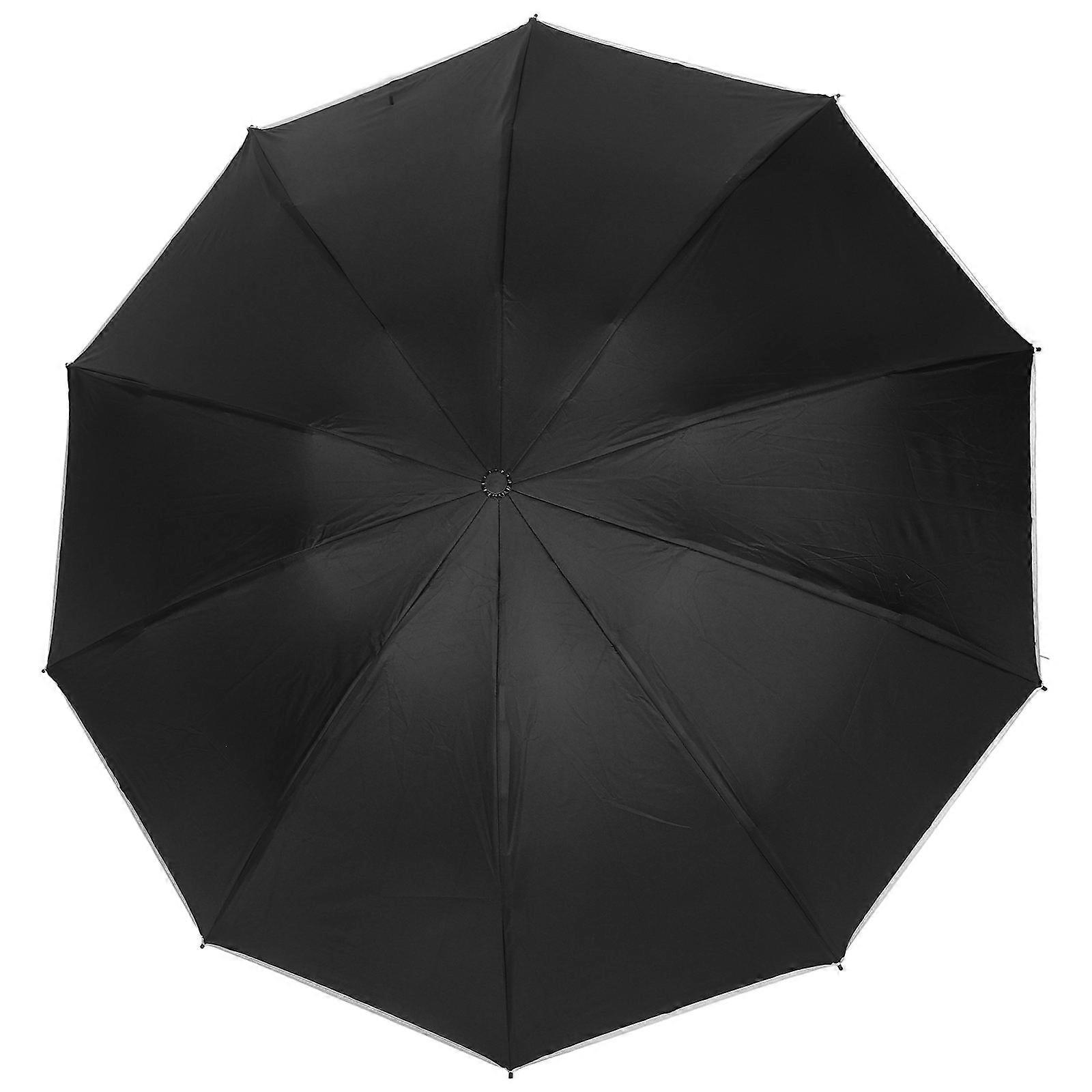 Automatic Black Travel Umbrella for Rain and Sun Protection