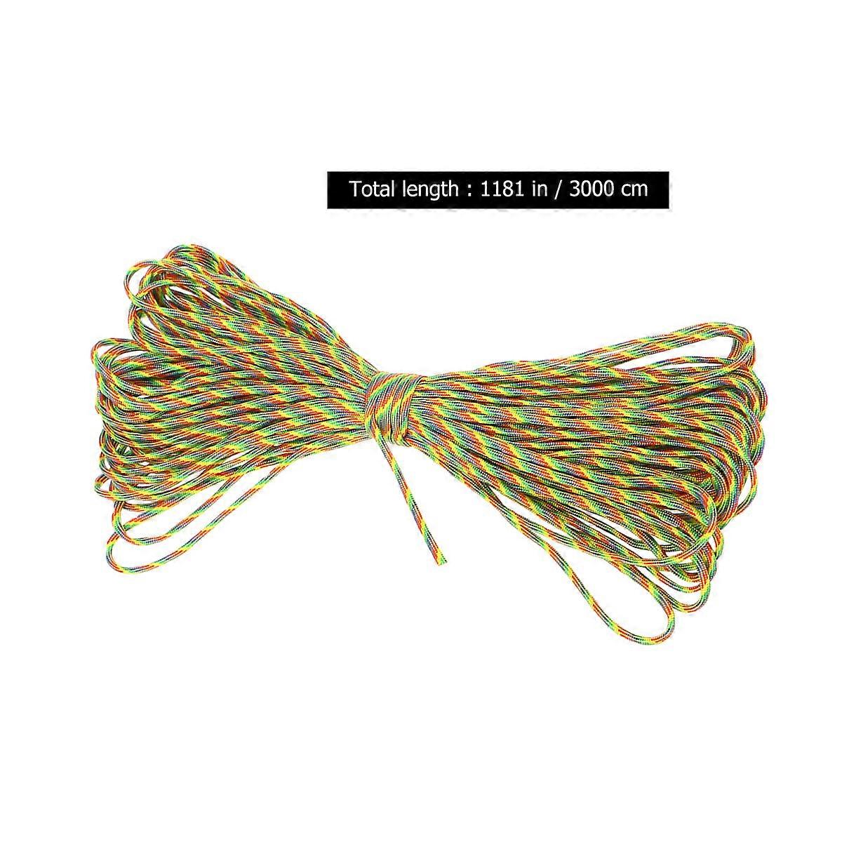 Parachute Cord Seven Core Paracord Rope for Tightening 30 Meters Colorful