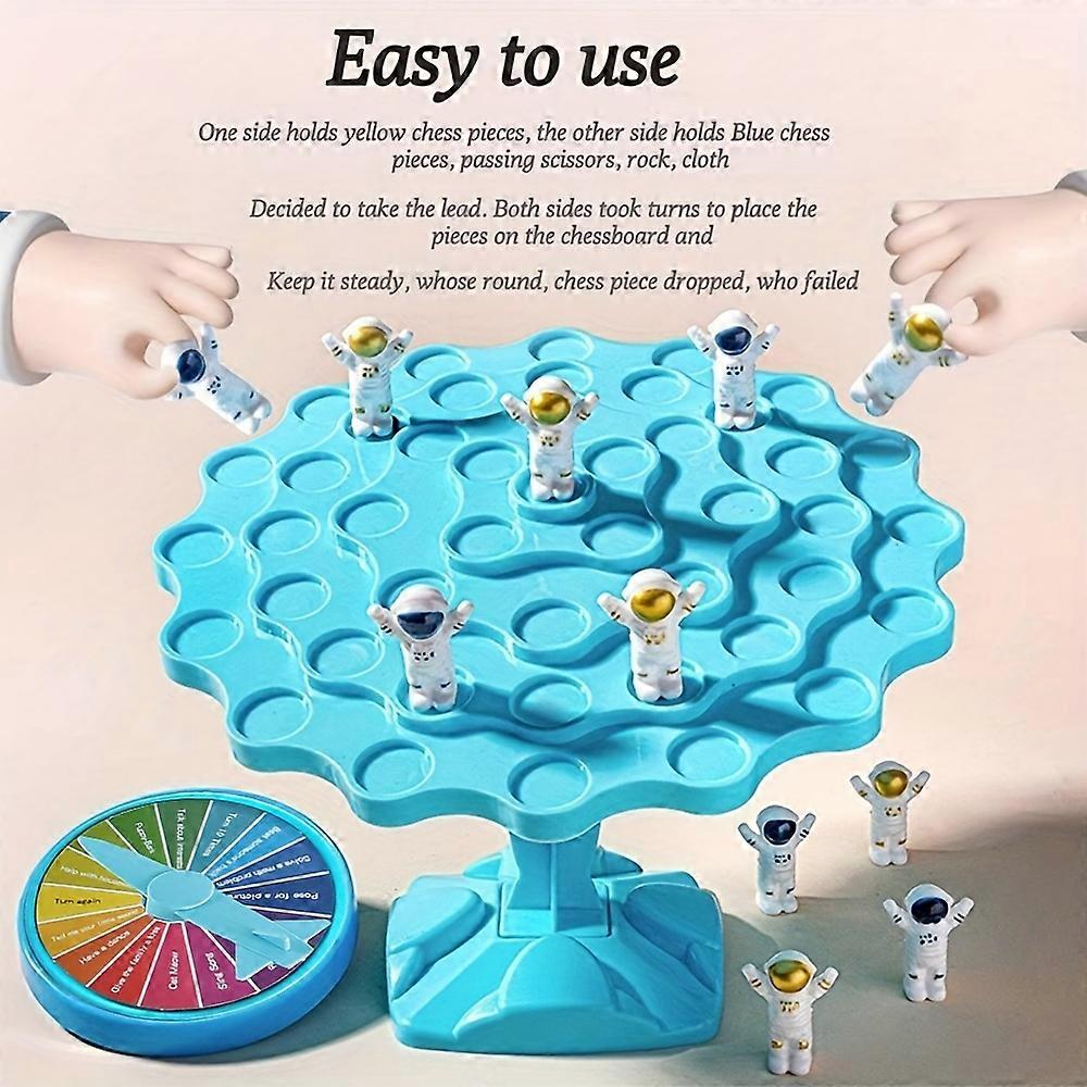 48pcs Astronaut Balance Game - Space-Themed Mini Desktop Toy, Interactive Stacking Challenge for Youngsters and Parents