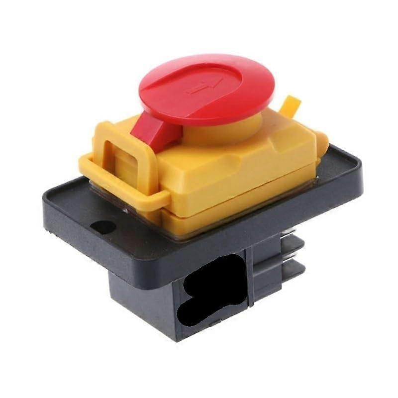 KJD12 250V 4Pin Stop Not Release Push Button Switches For Woodshop