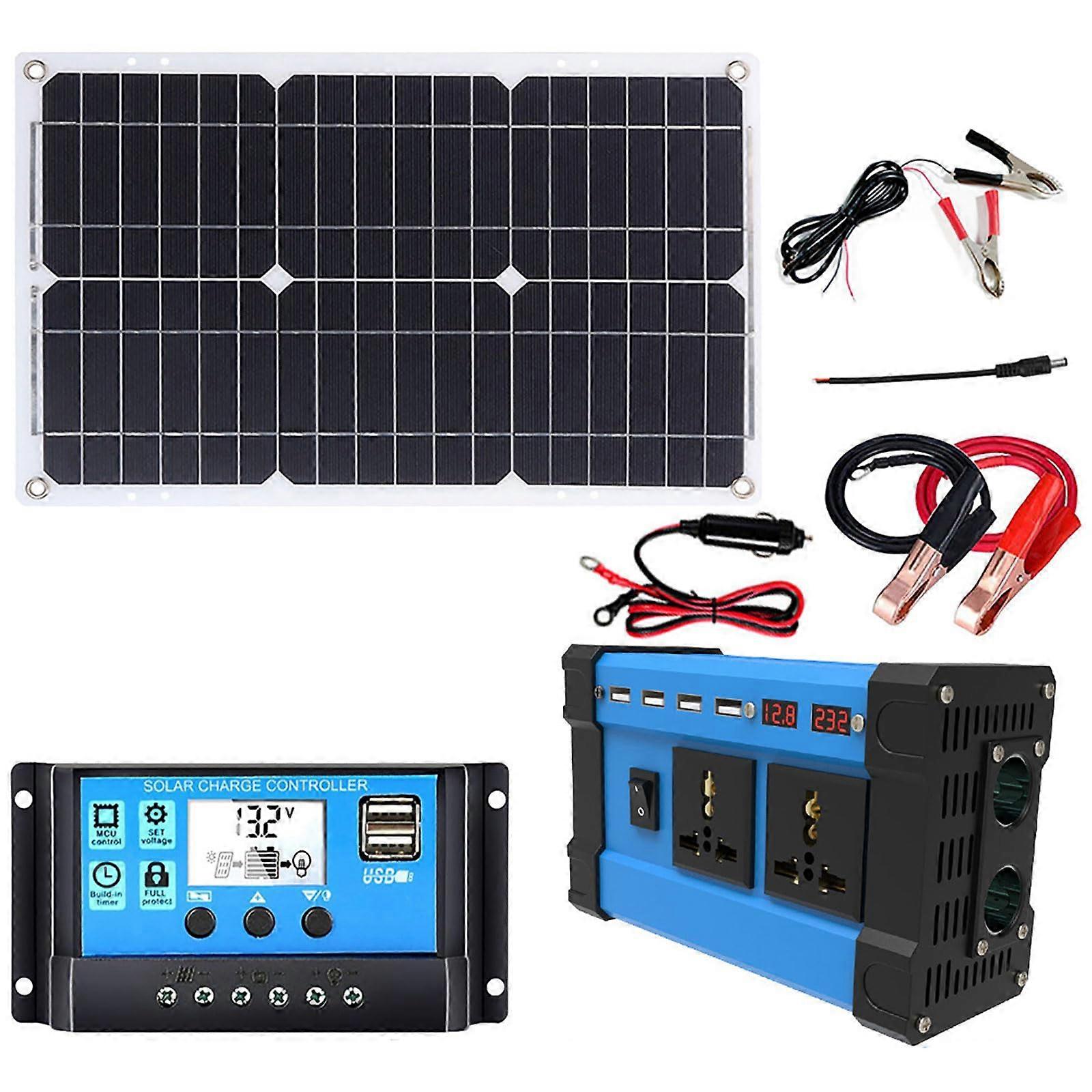 6000W Solar Panel Kit with 30A Controller, Waterproof Monocrystalline for RV Outdoor Power