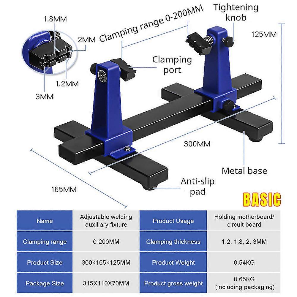 Adjustable PCB Holder 360�� Rotating Printed Circuit Board Jig Soldering Assembly Stand Clamps Thickness 1.2/1.8/2.0/3.0/4.0mm