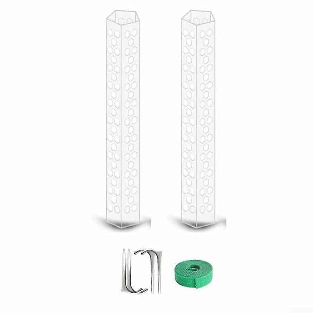 Transparent Moss Pole for Climbing Plants 15.7in Stackable Plant Support with Moisture Absorption 2pcs