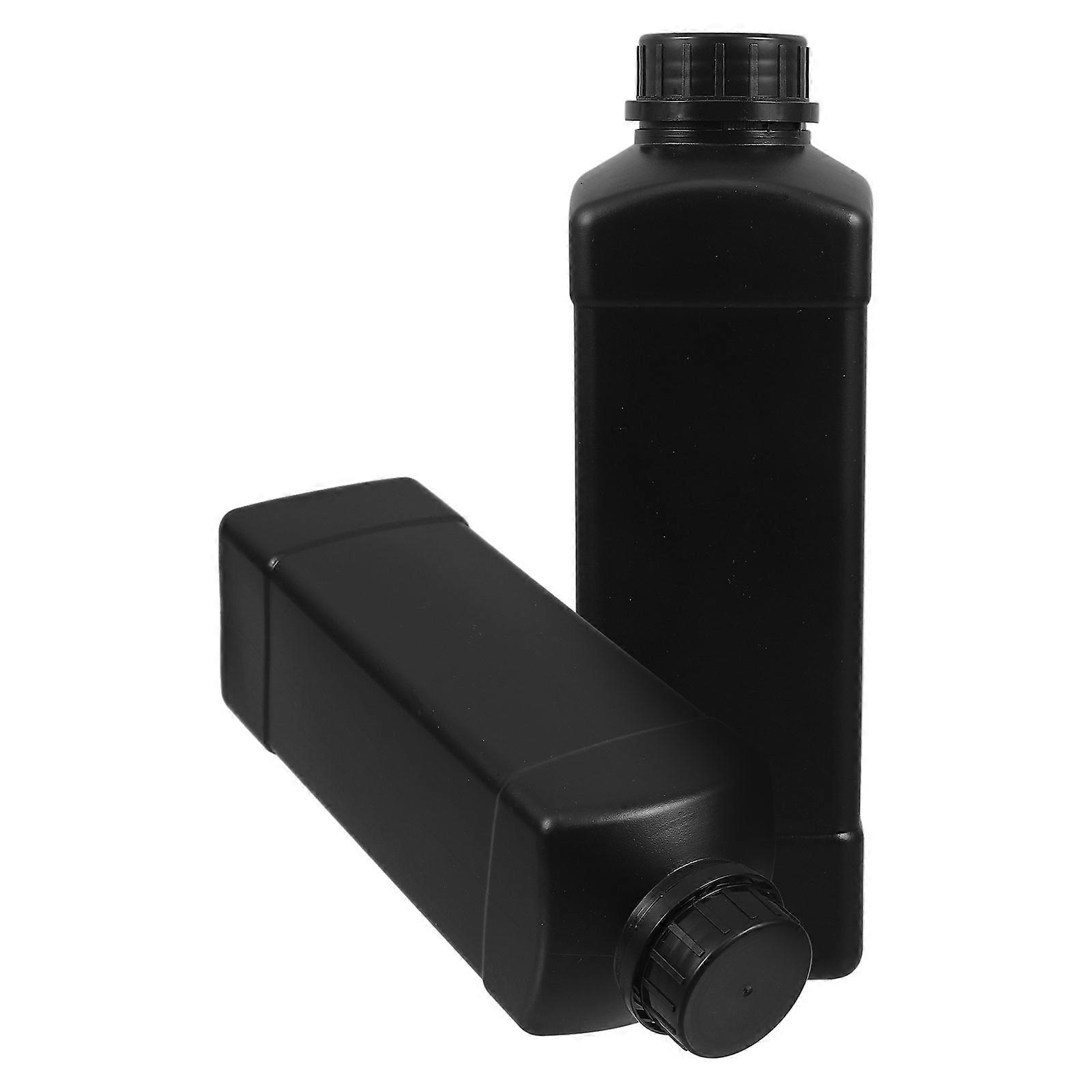 Liquid Containers Reagent Bottle for Storage Use 2Pcs Black Hdpe Screw Lid