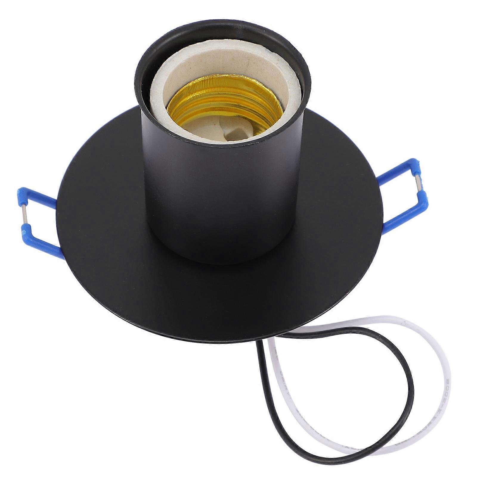 Lamp Socket E27 Light Socket for Lamp Use Metal Black