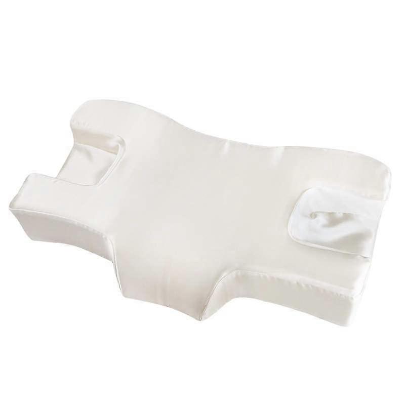 Silk Beauty Pillow for Side Sleepers with WrinkleReducing Contour and Adjustable Memory Foam