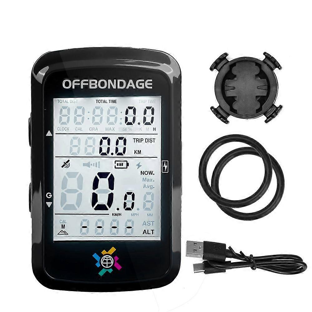 OFFBONDAGE GPS Cycling Computer - 2.6-Inch Wireless Speedometer, Waterproof Odometer, Digital Stopwatch for Biking