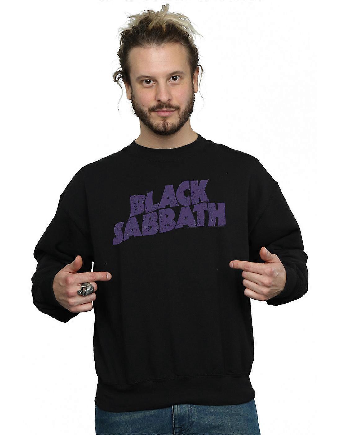 Black Sabbath Men ' s Distressed logo pulóver
