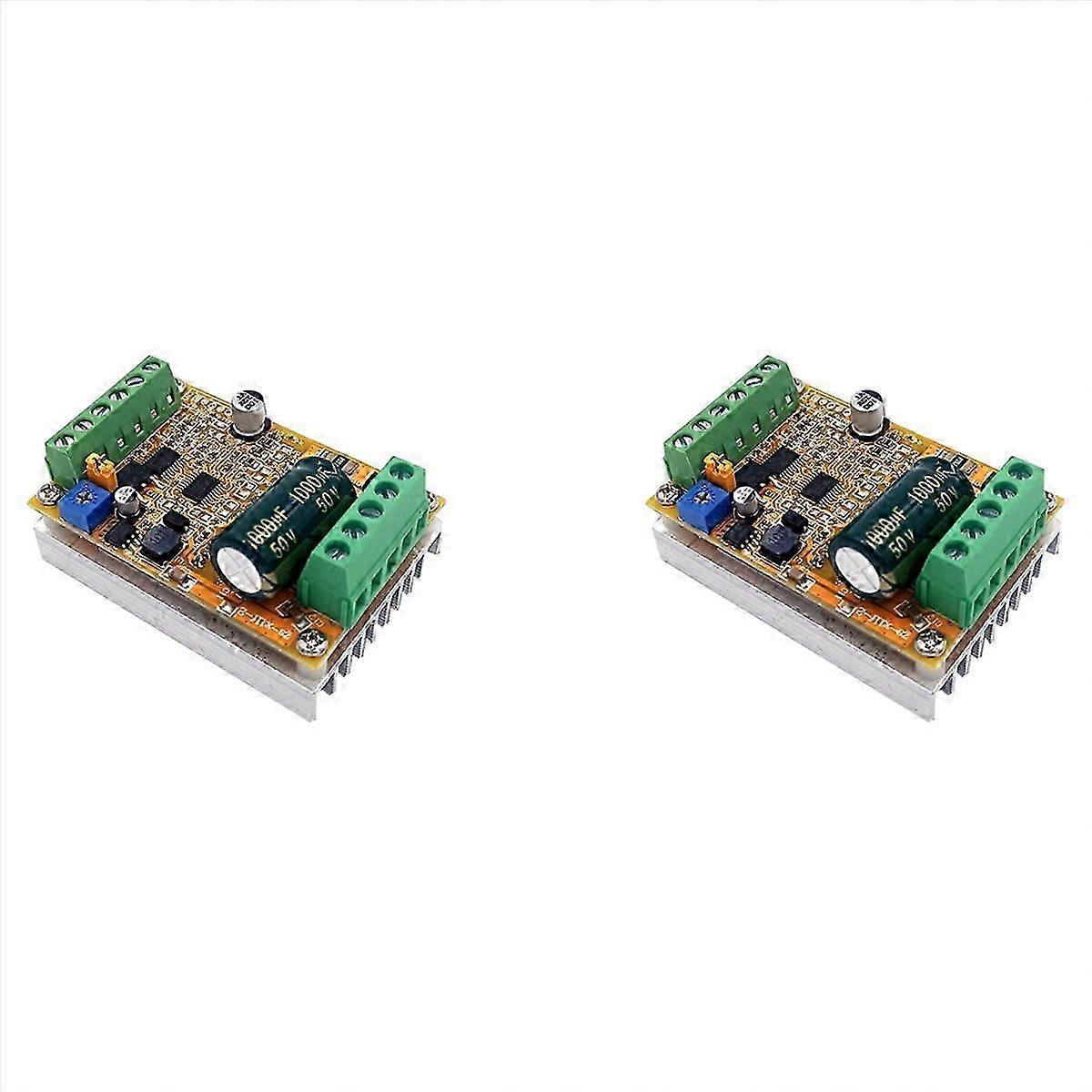 2X 6-60V BLDC Three-Phase Brushless Motor Controller, 400W PWM Hall Motor Driver Board (With Heat Sink)