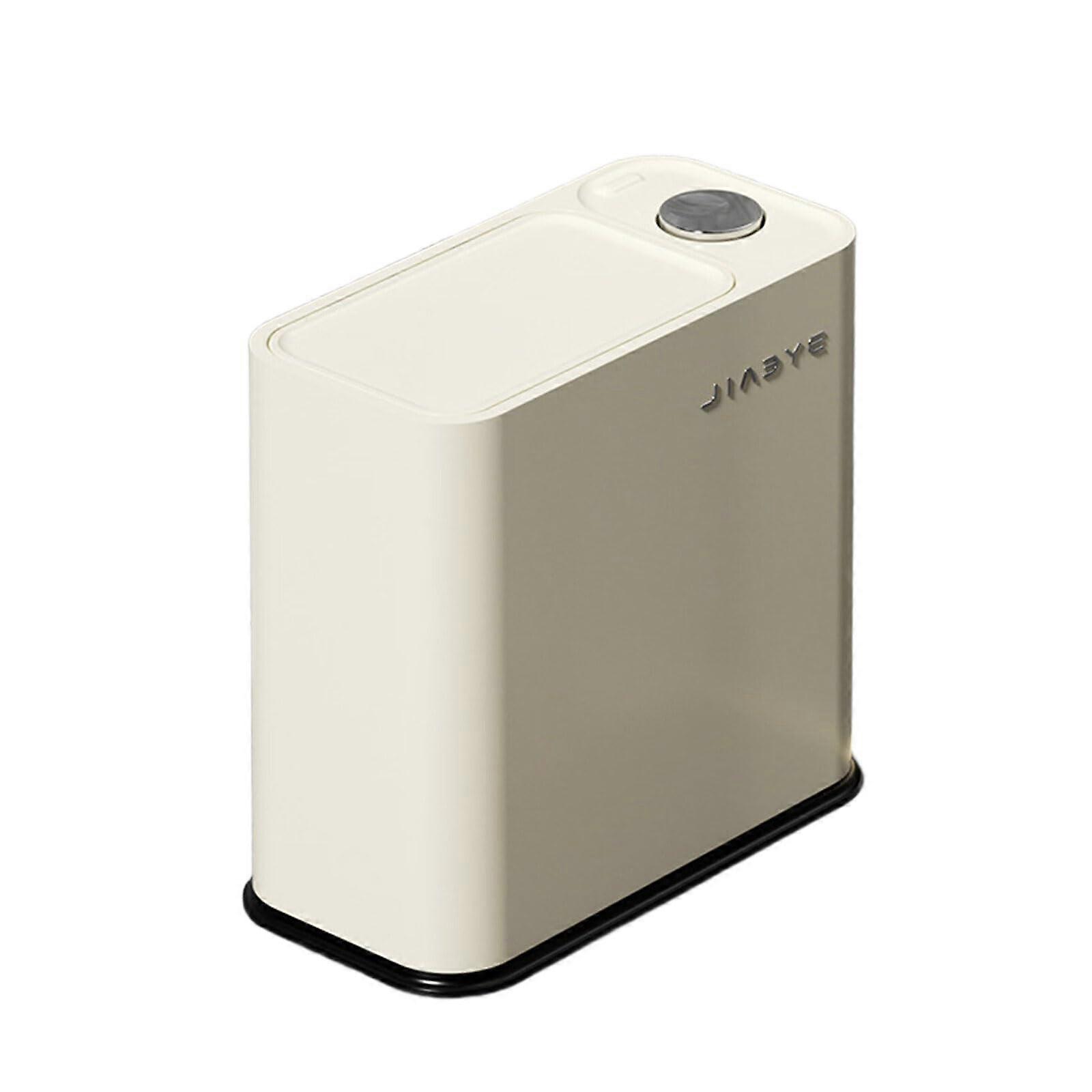 Slim Bathroom Trash Can with Press  Lid for Space Saving Kitchen and Compact Small Spaces