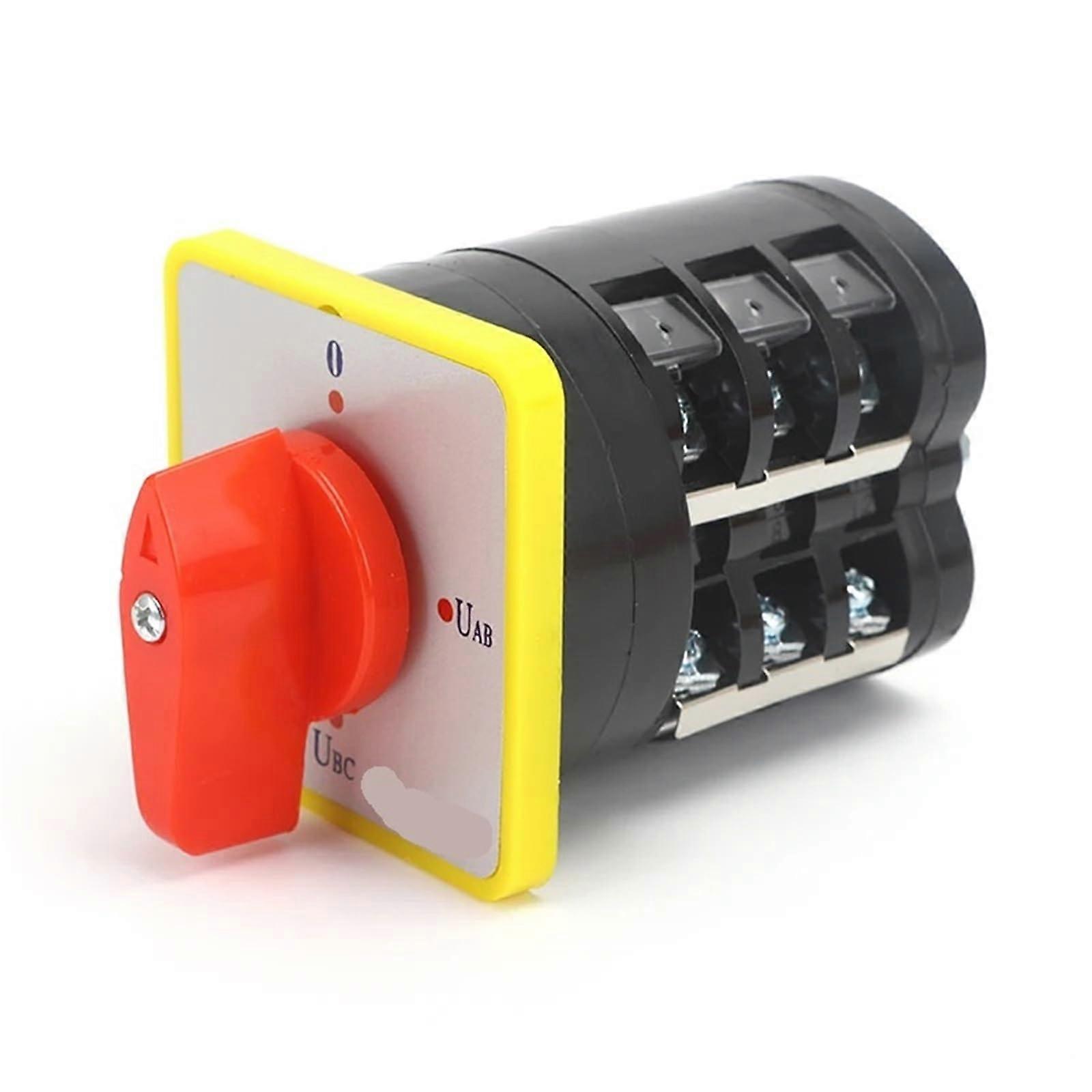 16A 4 Position Rotary Cam Switch Yellow Panel Mount ThreePhase Changeover  Current