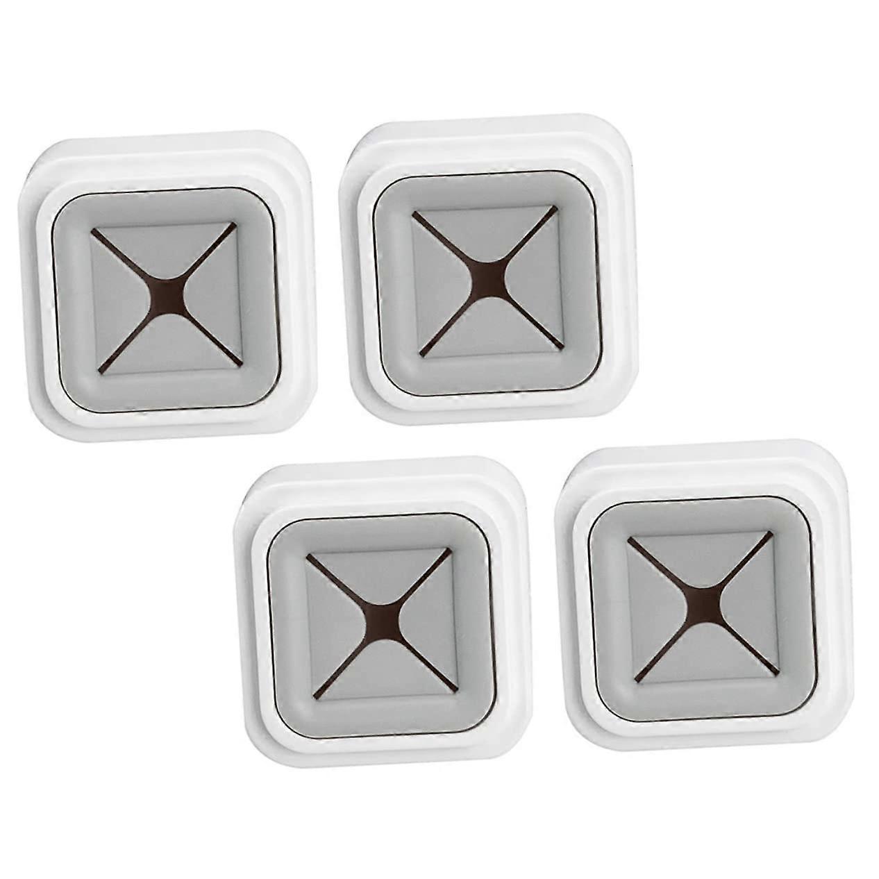 4Pcs Self Adhesive Wall Mounted Towel Holder Gray Space Saving Bathroom and Kitchen Rack Organizer