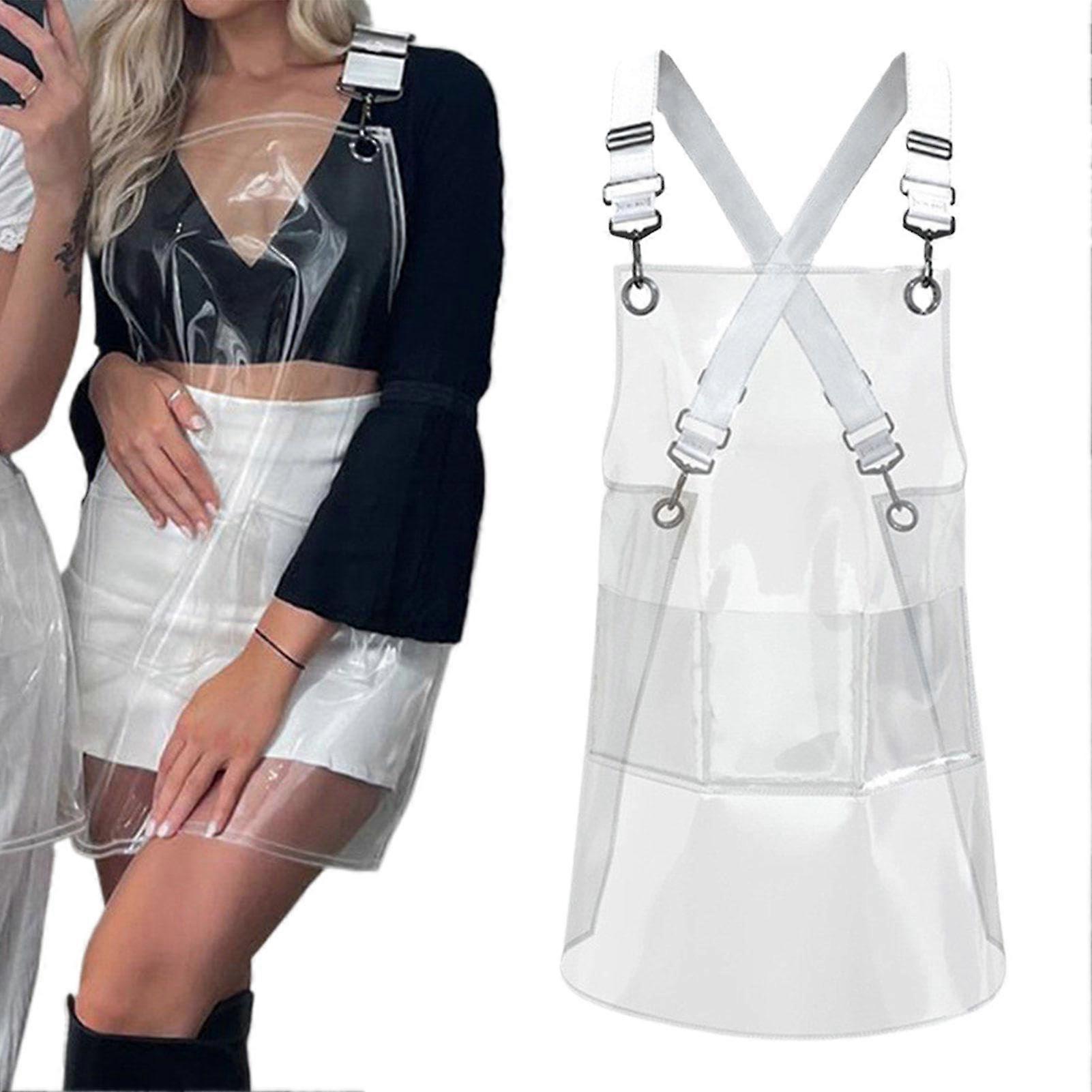 Waterproof OilProof TPU Apron with Adjustable Neck Strap and Pocket for Kitchen Cooking