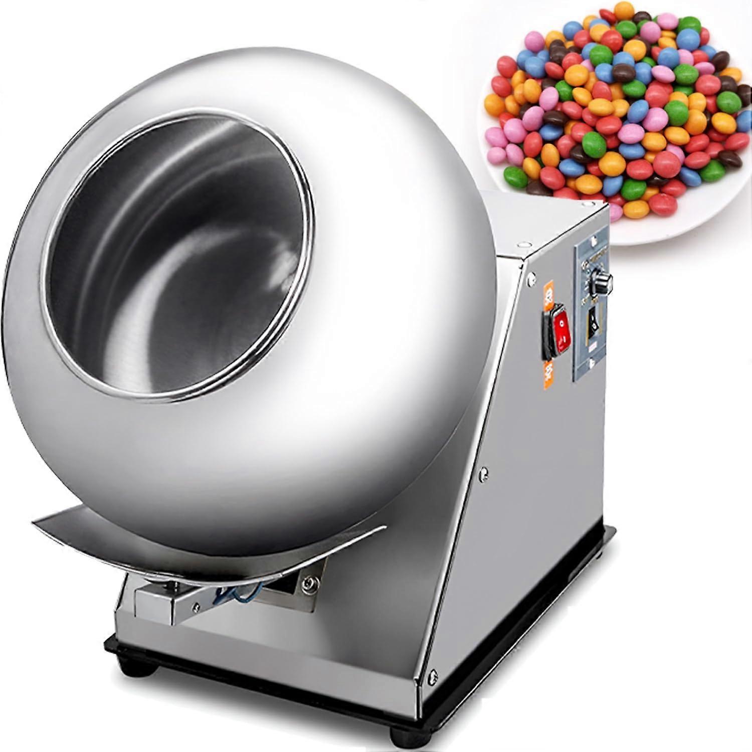 Small Commercial Chocolate Coating Machine with Adjustable Speed and Constant Temperature, 36kg/H