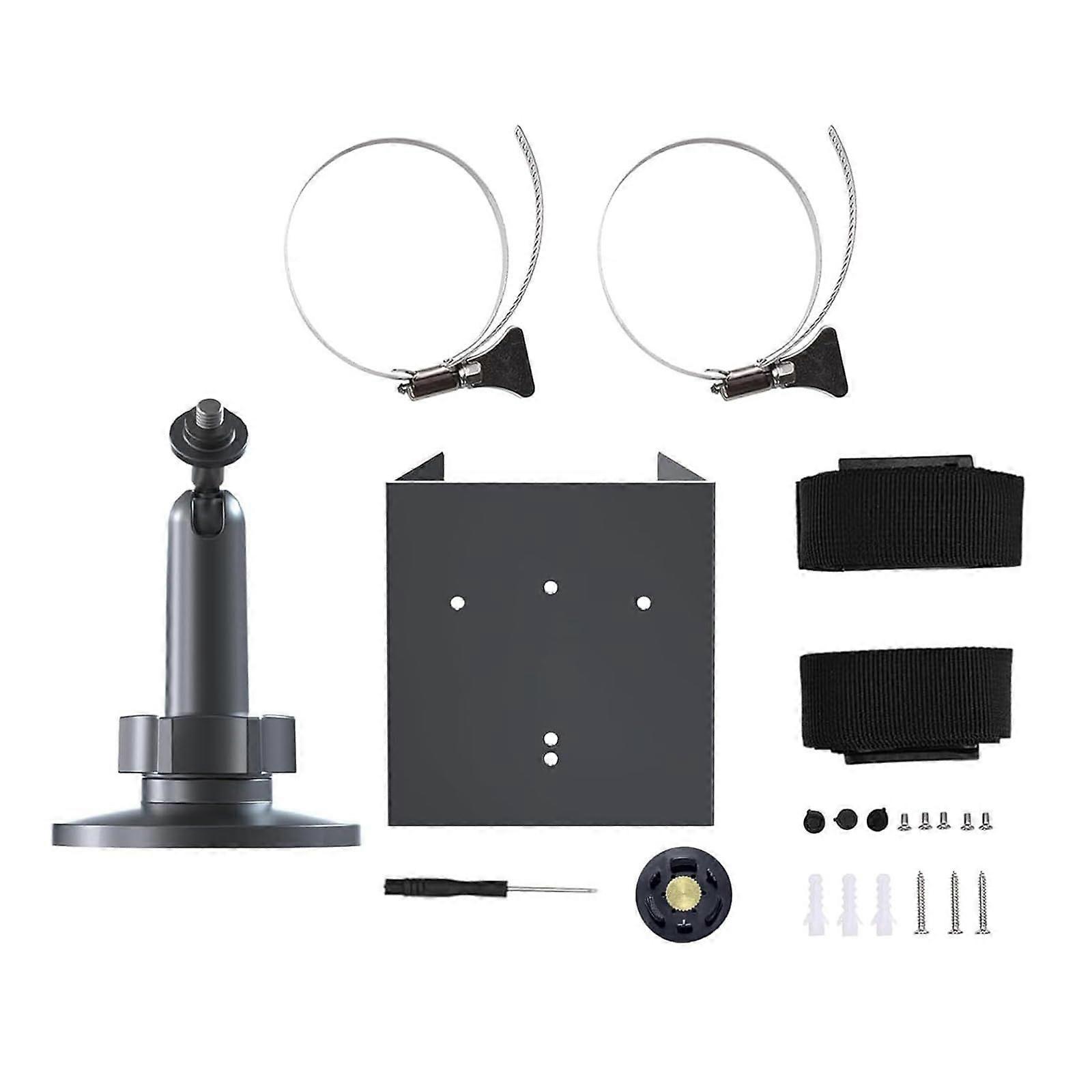 Security Camera Mount with 360° Adjustable Rotation, Weatherproof Outdoor Bracket for Solar Panel