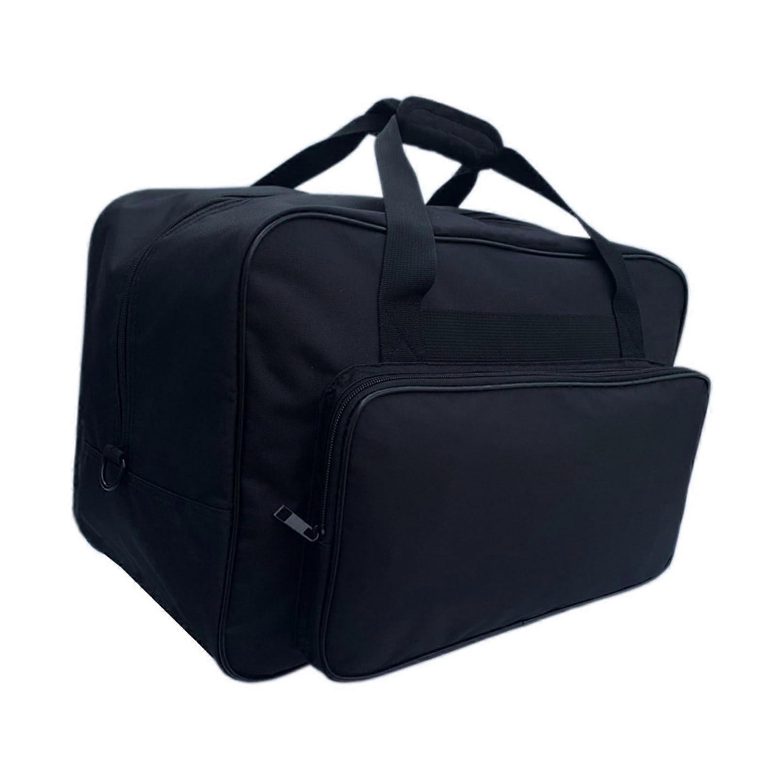 Sewing Machine Carrying Case Waterproof with Accessory Pockets and Travel Handles Black