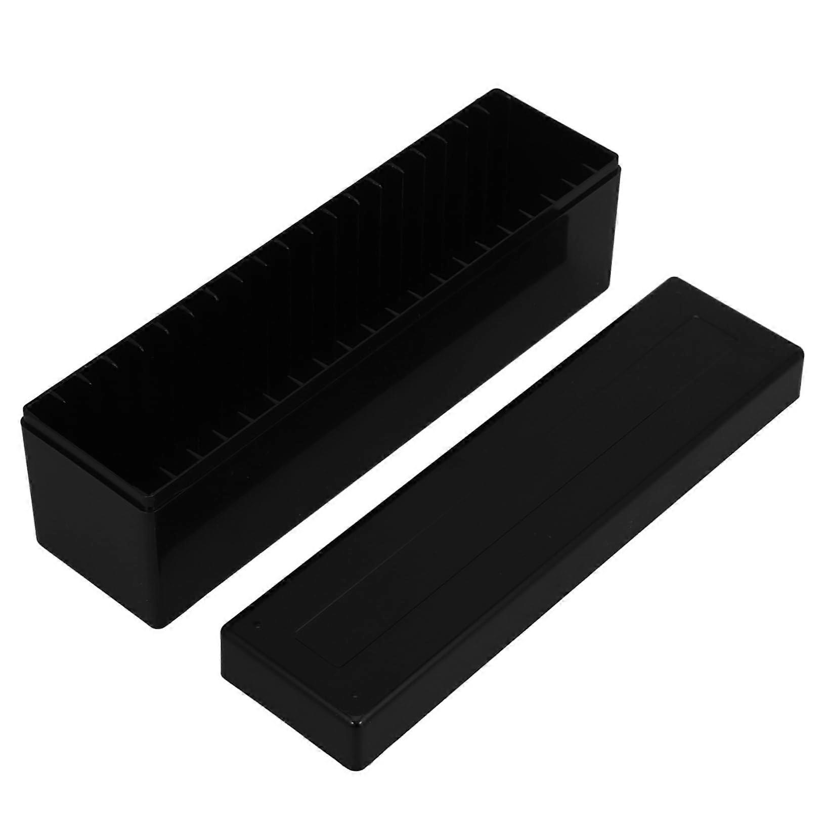 Black Coin Collection Box with Secure Locking Lid, Durable Banknote Storage Case for Collectors