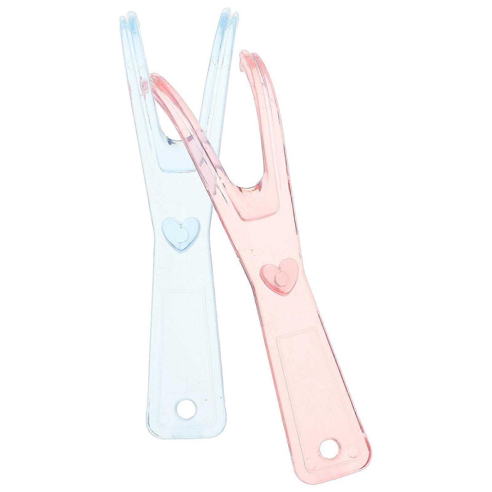 Floss Holder 2Pcs Flosser Rack for Floss Use with Comfort Grip