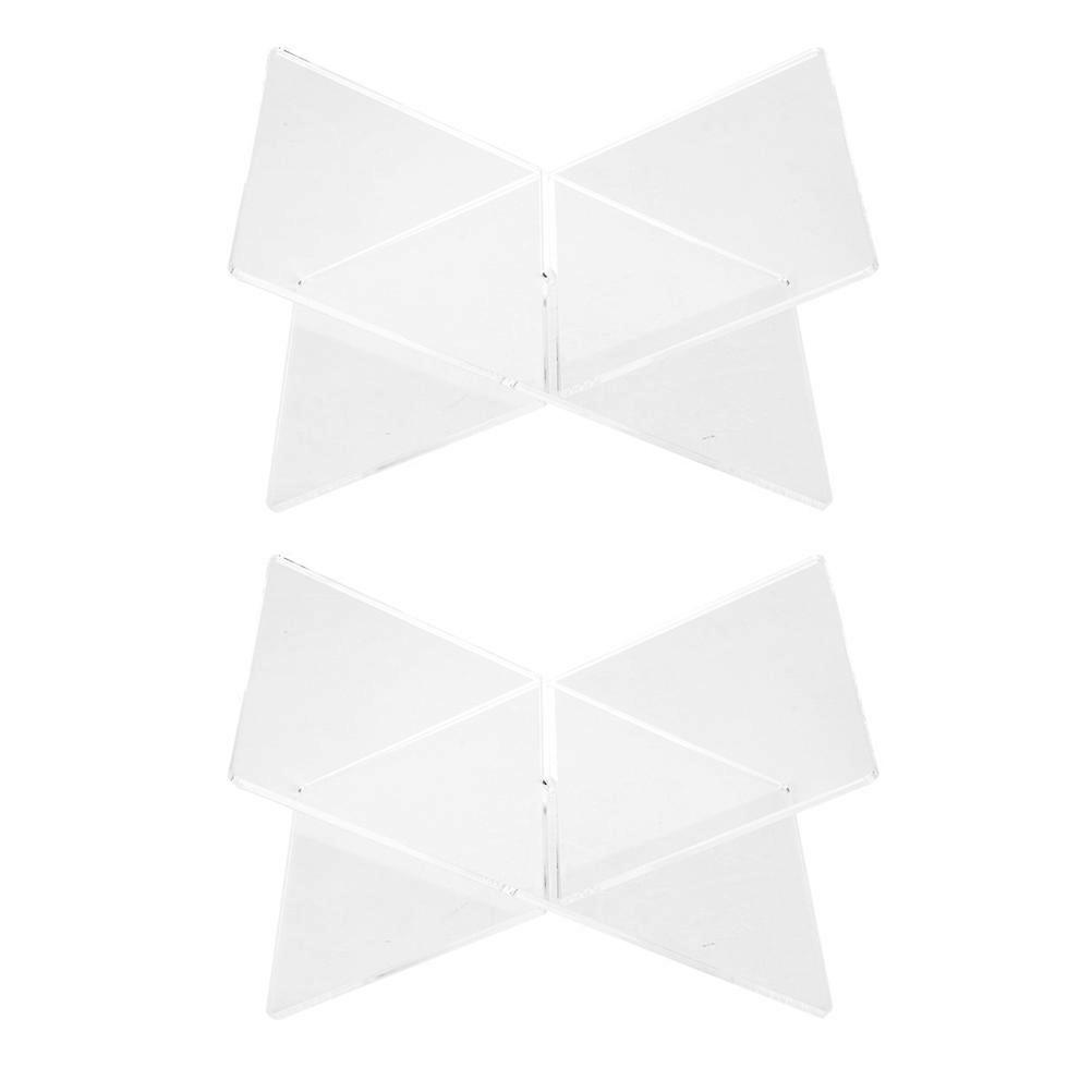 Acrylic Book Stand X-Shape for Reading Display 6Pcs Transparent Holders