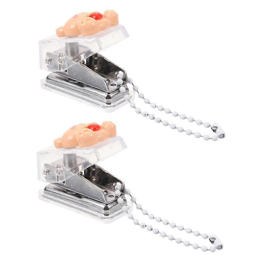 Hole Punch Multi-Function Paper Puncher for Daily Use 2Pcs Portable Planner Puncher