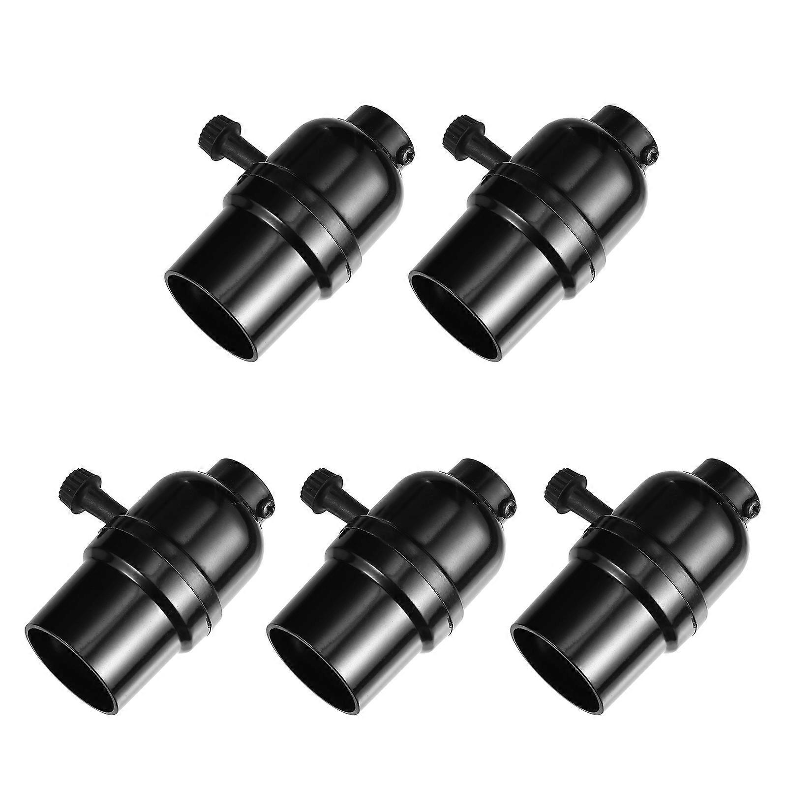 Pendant Light Socket E26 Lamp Holder with Switch 5Pcs Strong Durable Black
