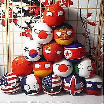 15Pcs Country Ball Plush Toy Set  World Flag Plush Collection with Multiple Country Styles