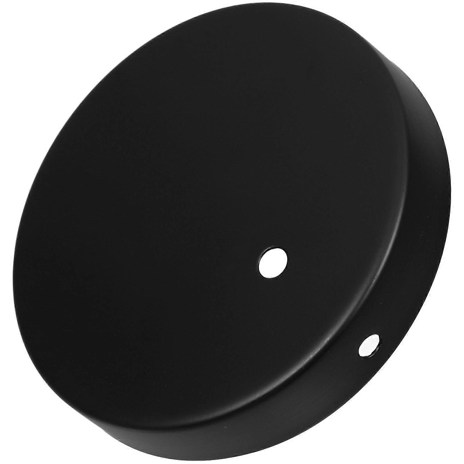 Solid Iron Lamp Base Black Circular Design for Lamp Holder 1Pack