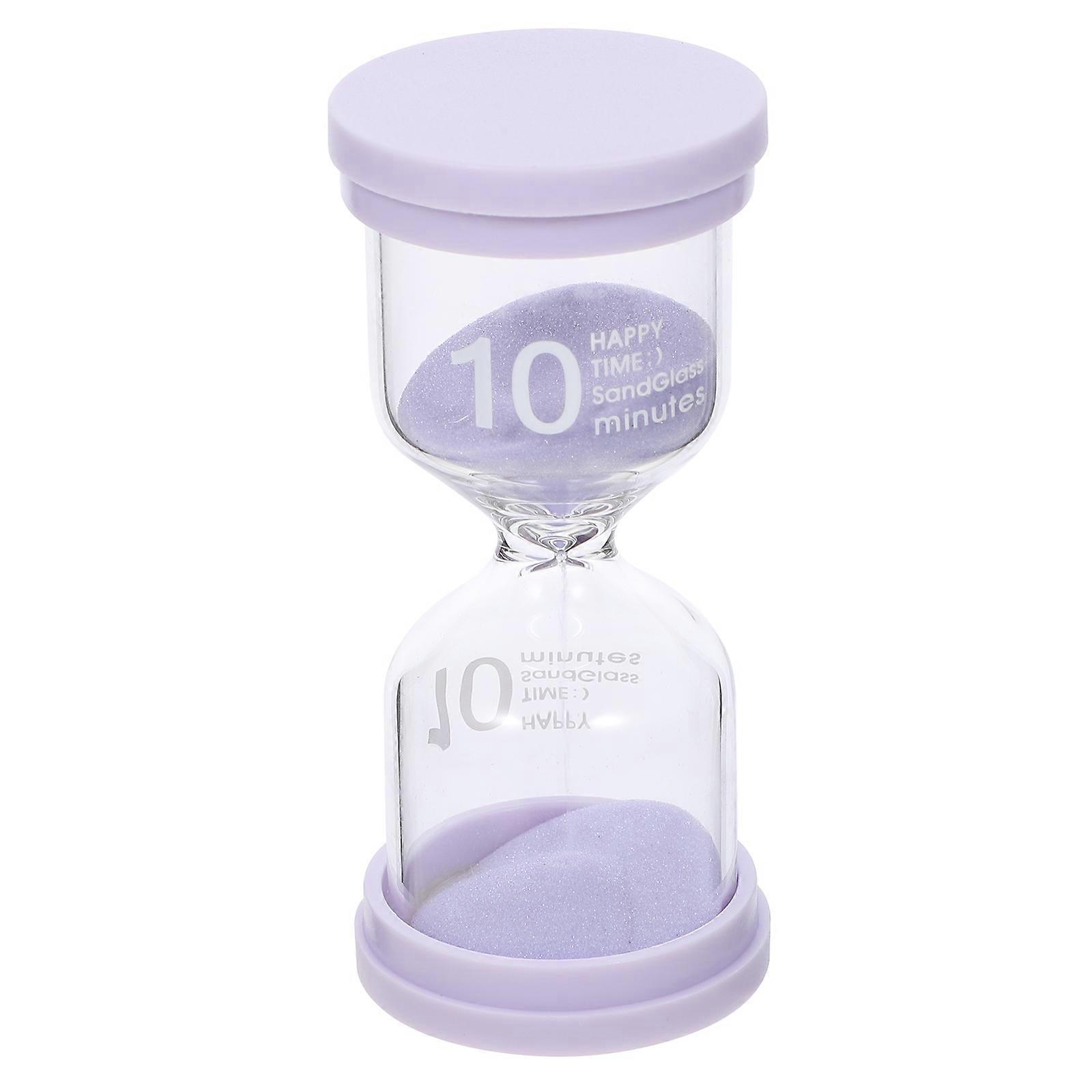 5Pcs Violet Sand Timer Hourglass Decor for Home Use Desktop Timer