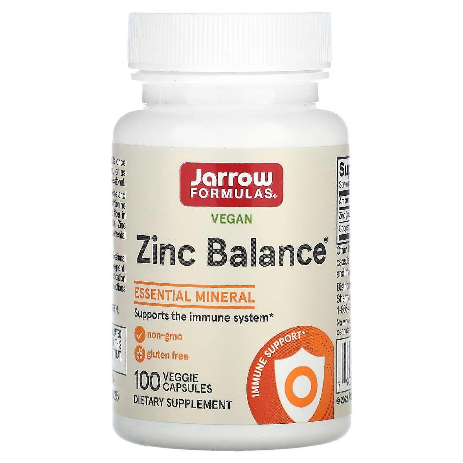 Jarrow Formulas, Zinc Balance, 100 Veggie Caps