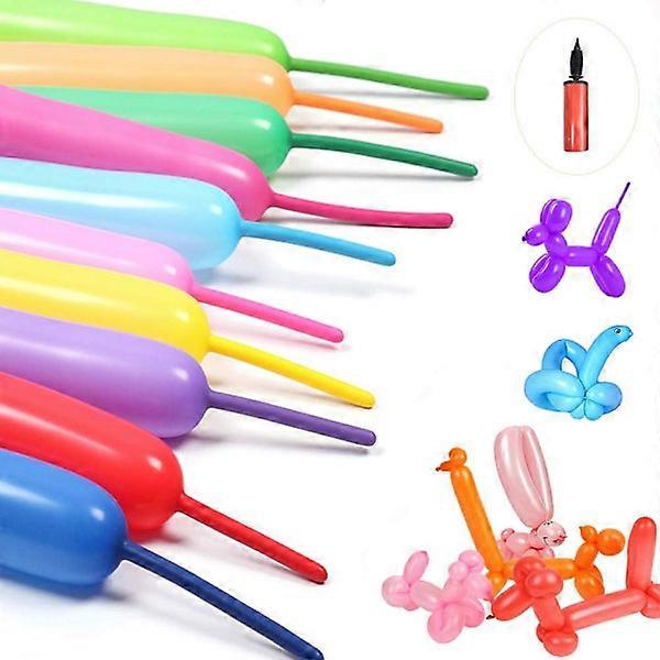 Magic balloons, 100 pcs modeling long balloon, multi-colored long