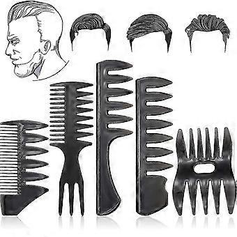 5 Piece Men's Professional Styling Comb Set Classic Vintage Hair Combs for Men