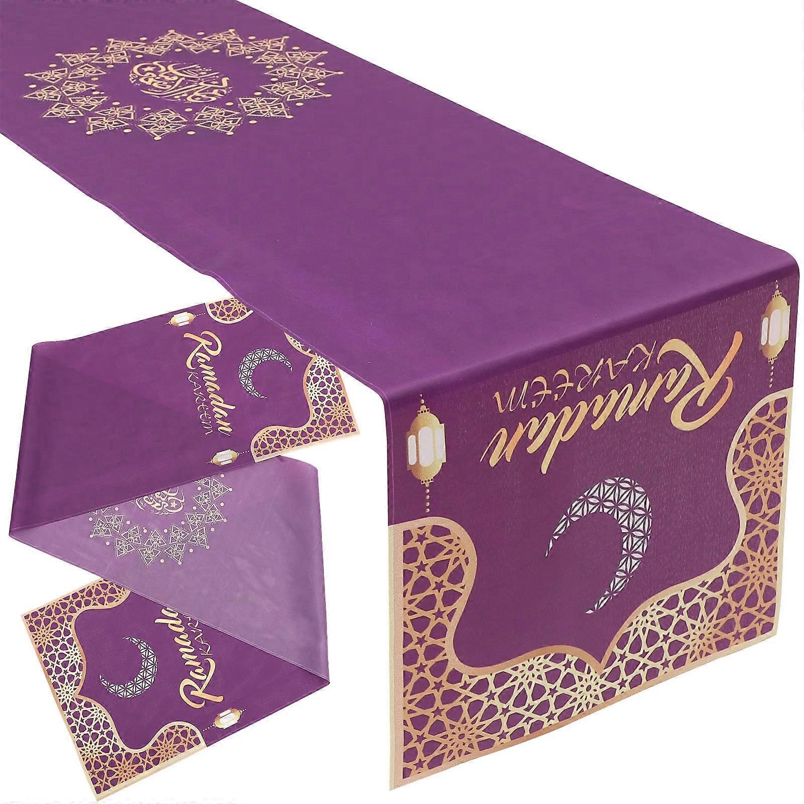 Ramadan Table Runner for Islamic Eid Festival 8Pcs Table Decoration