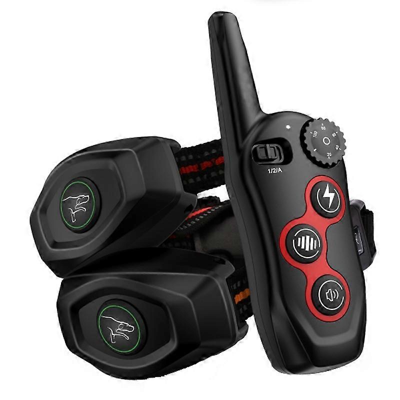 Remote Control Trainer Dog Collar Automatic Barking Stopper, Specification: 1 Drag 2 Red+Orange