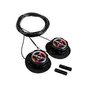 Set of 2 Automatic Screw Lock Shoelaces with Metal Wire Design for All Types of Shoes - No. 7 Black Best Seller JH8