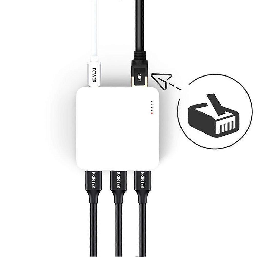 Multi Interface Network Print Server USB WiFi For Printer Sharing