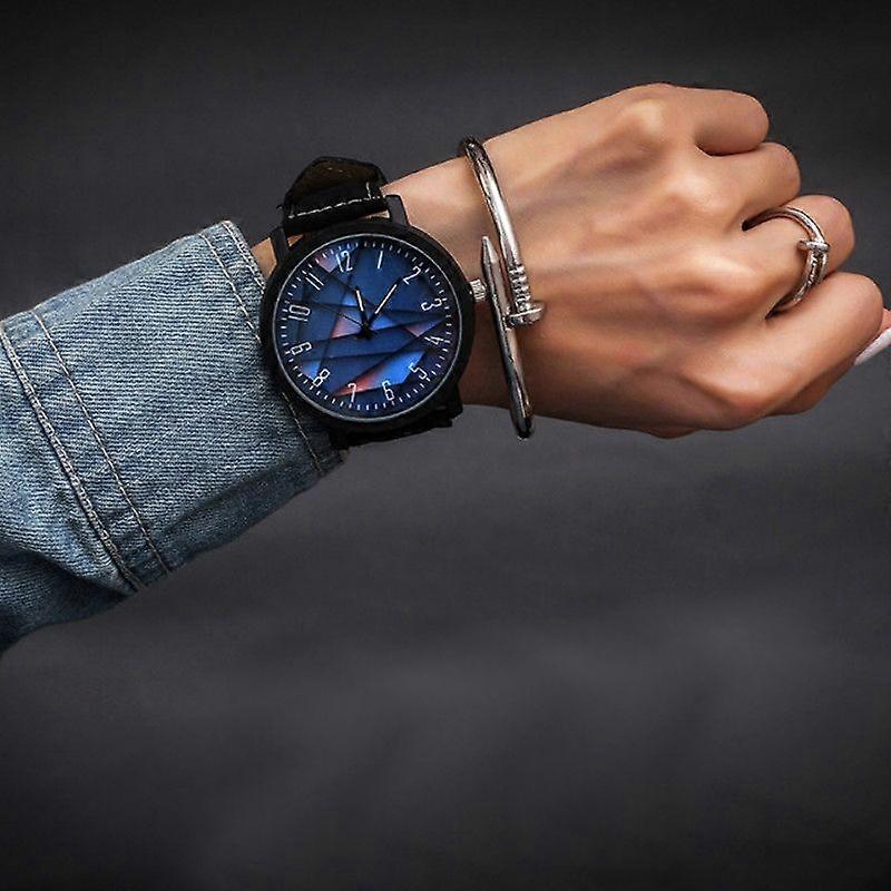 Waterproof Retro PU Leather Strap Quartz Watch