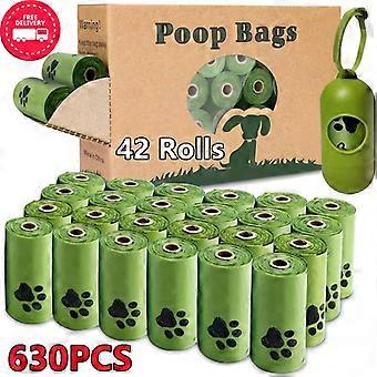 630PCs DOGGY BAGS EXTRA STRONG Dog Puppy Poo Waste Bags Biodegradable Pet Eco UK