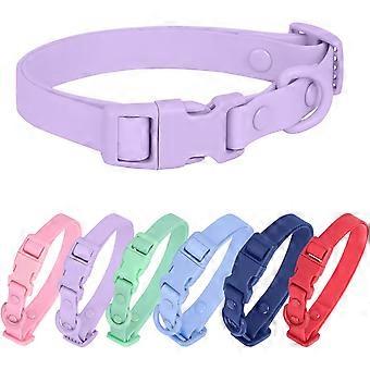 Waterdichte hondenhalsband, zachte rubberen hondenhalsband met veiligheidsgesp, verstelbare hondenhalsbanden voor kleine, middelgrote en grote honden.