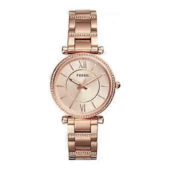Montre Femme Fossil ES4301 - Bracelet Acier Doré Rose Sertie