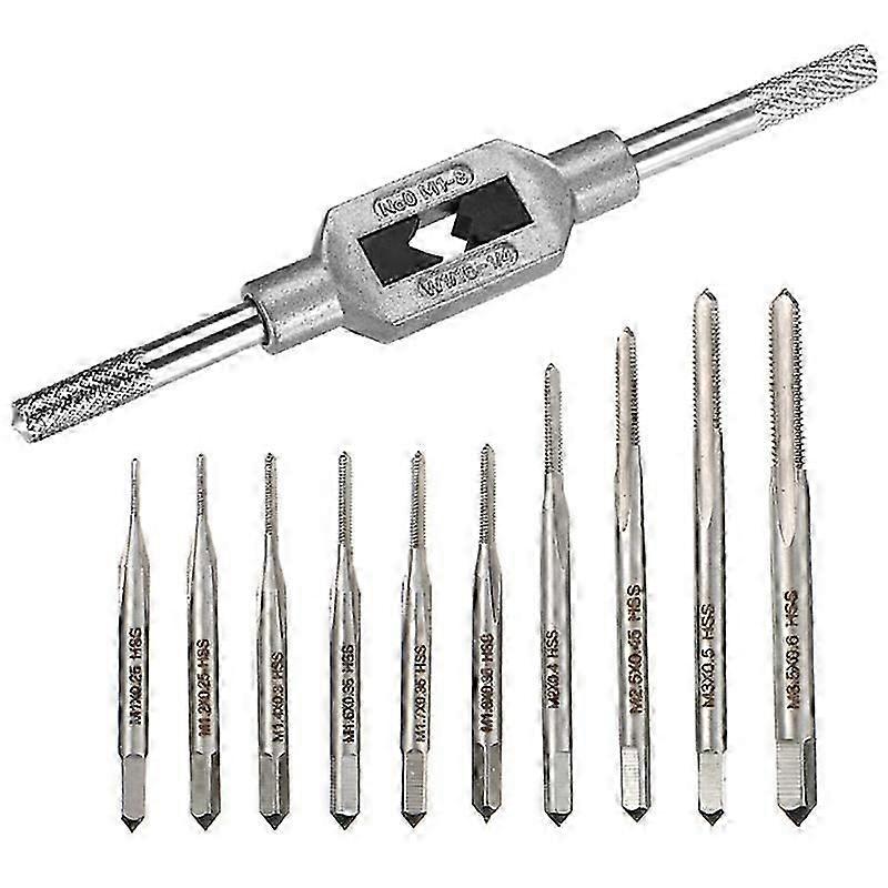 10Pcs Micro-Taps Bit Small Hand Screw Thread Taps M1-M3.5 HSS