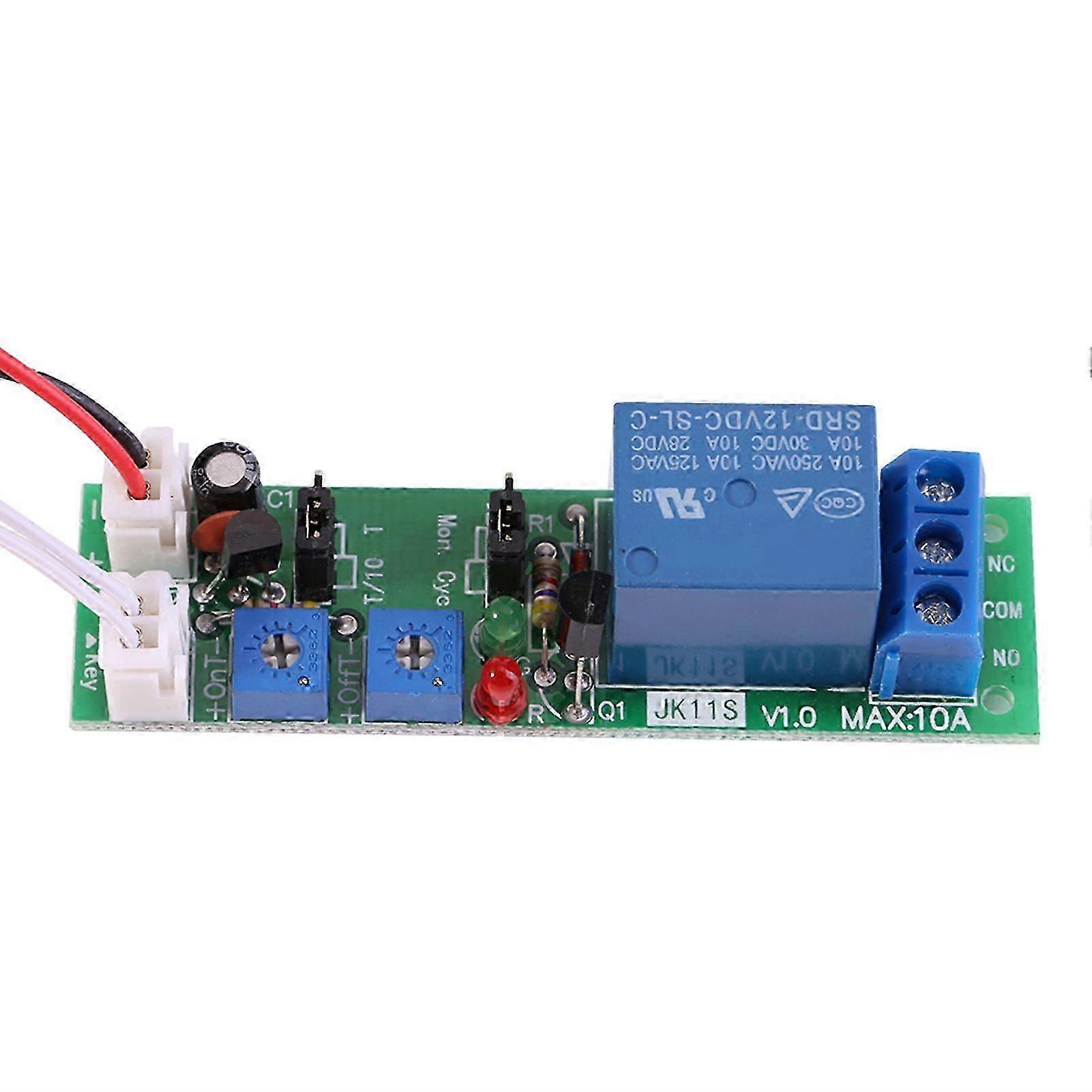 Adjustable Cycle Delay On/Off Relay Module (DC12V, 0-120min)