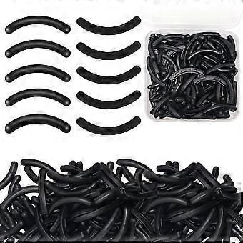 Eyelash Curler Refills: 120PCS Silicone Eye Lash Replacement Pads Black Rubber Curlers Accessories with Clear Storage Case -