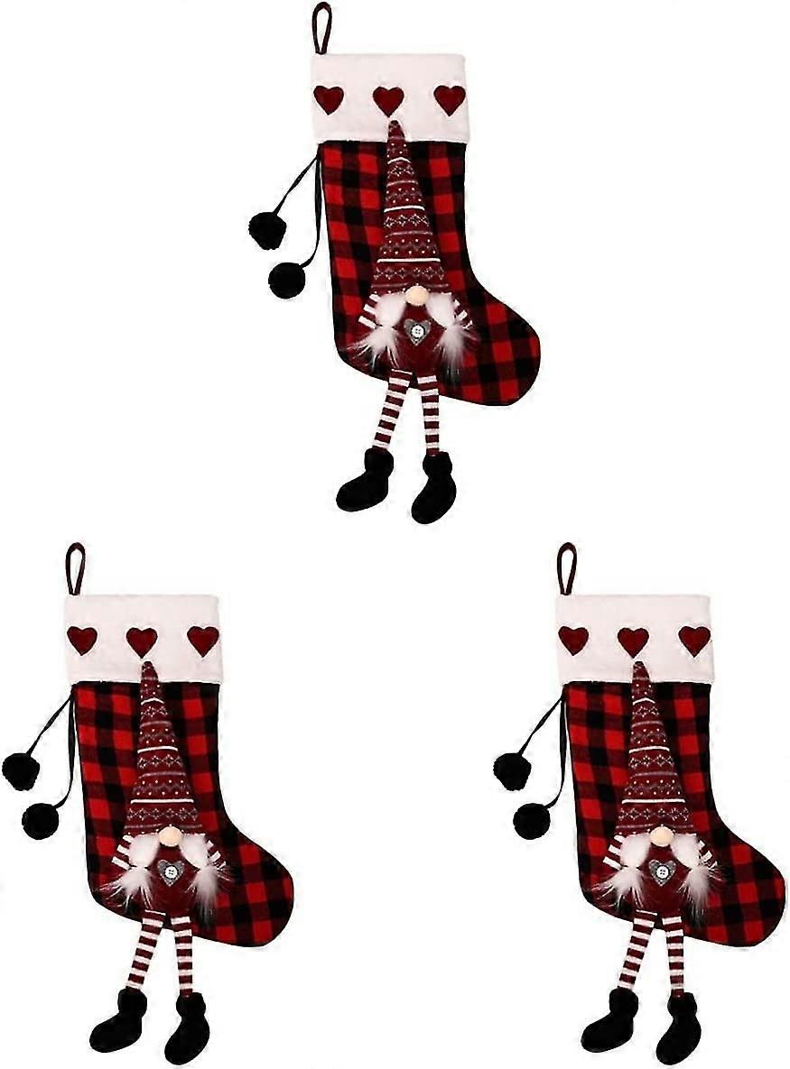 3 Pack Decorative Christmas Stocking Throws